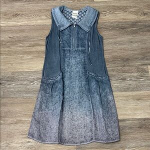 Fleur de Lis Collection Blue and Gray Dress